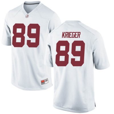 Men's Alabama Crimson Tide #89 Grant Krieger White Replica NCAA College Football Jersey 2403DORN7